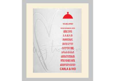 persoonlijke grafische kunst met caracter bruiloft cadeau mixed media typografisch carine braakenburg van backum kunstwerk trouwen wanddecoratie herinnering